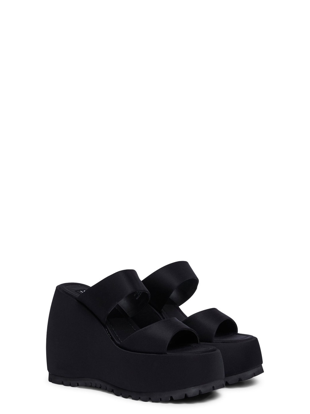 Dolls Kill Shellys London Gabriella Platform Wedge Mules Black Size 6 (EU 37) - Picture 2 of 14